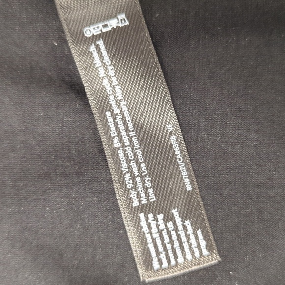 Eileen Fisher Mock Neck Jersey Knit Tunic Dress Black PM preppy minimalist - Picture 6 of 6